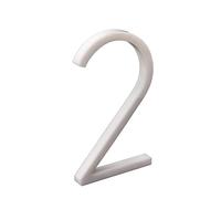 Nanlyiau 5in 3D Adhesive Door Number & Mailbox Number - Waterproof Acrylic (White 2)