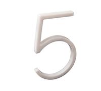 Nanlyiau 5in 3D Adhesive Door Number & Mailbox Number - Waterproof Acrylic (White)