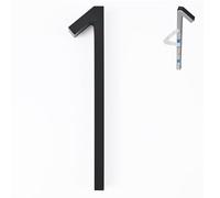 Nanlyiau 5in 3D Adhesive Door Number - Waterproof Address Mailbox Numbers for Home Front Door - Made of Acrylic (Black 1)