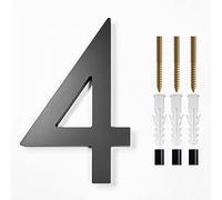 nanlyiau 6in/15.5cm 3D Numbers house numbers door number Waterproof Address Numbers front door number address numerals Waterproof and corrosion resistant Matte black Acryl resin (black Acryl 6in4)