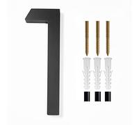 nanlyiau 6in/15.5cm 3D Numbers house numbers door number Waterproof Address Numbers front door number address numerals Waterproof and corrosion resistant Matte black Acryl resin (black Acryl 6in1)