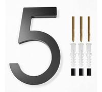 nanlyiau 6in/15.5cm 3D Numbers house numbers door number Waterproof Address Numbers front door number address numerals Waterproof and corrosion resistant Matte black Acryl resin (black Acryl 6in5)