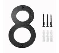 nanlyiau 8in/20cm 3D Numbers house numbers door number Waterproof Address Numbers front door number address numerals Waterproof and corrosion resistant Matte black ABS resin (ABS 8in8)