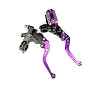 NaNMiBHd Motorcycle Brake Clutch Universal 7/8" 22mm 6 Colors Motorcycle Front Brake Clutch Cylinder Hydraulic Pump Lever(Purple)