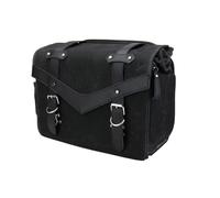 NaNMiBHd Motorcycle Dual Side Pannier Motorcycle Side Bag Oil Waxed Canvas Leather Retro Saddle Universal for Softail for Dyna for Sportster for Cruiser 11L 15L Panniers Panniers Moto(15L)