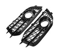 NaNMiBHd Shell Mask Headlamp Cover For A1 For 8X 2010 2011 2012 2013 2014 Car Front Bumper Fog Lamp Grille Honeycomb Mesh Fog Light Grill Cover 8X0807681A(Glossy Black)