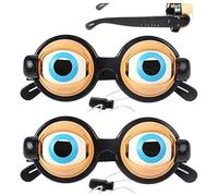 Nanmiyan 2PCS Winking Eye Glasses, Funny Blinking Glasses For Adults, Novelty Prank Shaking Eye Glass, Hilarious Eyewear Gag Gift For Kids Dress Up Party Birthday Role Play Holiday Cosplay