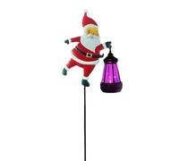Nanmiyan Christmas Solar Kettle Light, Waterproof Solar Powered Santa Watering Can, Santa Claus Kettle Outdoor Lights, Decorative Lights for Garden Lawn Pathway Patio