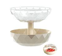 Nanmiyan Fruit Bowl for Kitchen Counter - Removable 2 Tier Pumpkin Bowl with Lid | Home Candy Servers for Table Theater Nuts Retail Party Corner Bedroom Movie Desktop