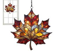 Nanmiyan Window Sun Catchers, Fall Maple Leaves Acrylic Pendant Sun Catcher, Aesthetic Wall Crafts Pendant for Doorways Bedroom Garden Windowsill Greenhouses Yard
