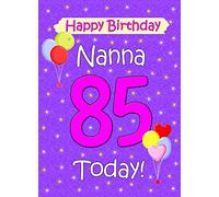 Nanna 85th Birthday Card (Lilac)
