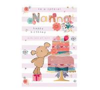 Nanna Birthday Card - 7.75 x 5.25 Inches - Words and Wishes