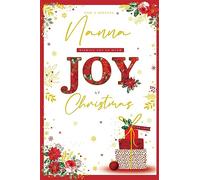 Nanna Christmas Card Modern Gifts Poinsettia 7.5" x 5" Lovely Verse