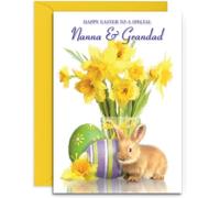 Nanna & Grandad Easter Card - Medium Sized Card (A5 Size -148mm x 210mm) with Envelope