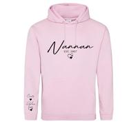 Nannan Hoodie Personalised, Nannan Established hoody Custom Made with Names, Grandma with Date, Mothers Day, Birthday