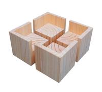 NANNAN3360 4 Pcs Furniture Risers Wood Table Risers Heavy Duty Bed Raisers Adds 3-20cm Height L Shape Sofa Legs, for Bed Furniture Desk (A 5cm-Increase Height 10cm)