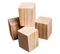 NANNAN3360 4 Pcs Square Furniture Risers Solid Wood Furniture Raisers Heavy Duty Bed Risers Sofa Risers Lifts Height 3-20cm (10 × 10 × 10cm)