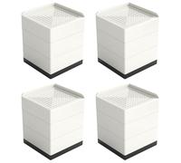 NANNAN3360 White Sofa Risers 4 Pcs Furniture Raisers Plastic Bed Risers Increased Device Heavy Duty Table Lifts, for Chair Stools Bed Furniture (15 × 15 × 14cm)