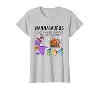 nannasaurus -Like A Normal Grandma Halloween Costume T-Shirt, Women, Silver Grey, Small