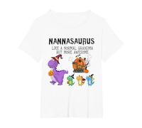 nannasaurus -Like A Normal Grandma Halloween Costume T-Shirt, Women's Plus, White, 4X