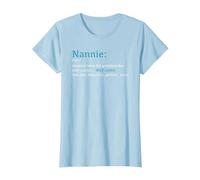 Nannie: Funny Definition Noun - Another Term T-Shirt, Women, Baby Blue, 3X-Large