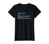 Nannie: Funny Definition Noun - Another Term T-Shirt, Women, Black, XX-Large