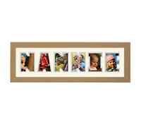 Nannie Photo Frame Word Name Photo frame Unique Gift 1250-CC (Oak Finish Frame Cream Mount Grey Inside)