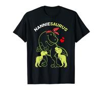 Nanniesaurus Nannie 2 Kids Dinosaur Mother's Day T-Shirt