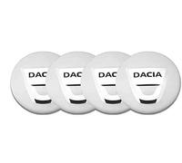 NANNUT 4pcs Car Hub Centre Caps, For Dacia Duster Logan Sandero Lodgy Stepway, 56mm, DustProof Rims Badge Wheel Center Caps, Waterproof Hubcaps, Exterior Decoration Accessories,Silver