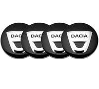 NANNUT 4pcs Car Hub Centre Caps, For Dacia Duster Logan Sandero Lodgy Stepway, 56mm, DustProof Rims Badge Wheel Center Caps, Waterproof Hubcaps, Exterior Decoration Accessories,Bla-ck