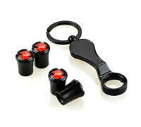 NANNUT 4pcs Car Tire Valve Caps, For Suzuki SX4 Swift Alto Liane Grand Vitara Jimny, Valve Caps with Rubber Ring, Waterproof Dust-proof Stem Covers, Exterior Decoration Accessories