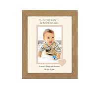 Nanny and Grandad Photo Frame I Thank the Stars Portrait 1049F Double Mounted Quality Gift (Oak Finish Frame Cream Mount Beige Inside)