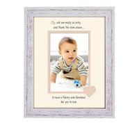 Nanny and Grandad Photo Frame We Thank the Stars Portrait 1088F Double Mounted Quality Gift (Shabby Chic Frame Cream Mount Beige Inside)