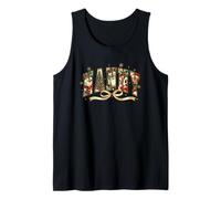 Nanny Christmas Santa Reindeer Snowy Tank Top
