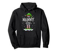 Nanny Elf Squad Xmas Family Matching Group Christmas Elf Pullover Hoodie