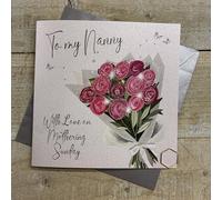 NANNY - FLOWERS MOTHER'S DAY CARD, HAND FINISHED (M26-28)