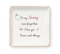 Nanny Gifts Birthday Gifts for Nannny Mothers Day Gift Personalised Grandma Grandmother Birthday Gift for Nana Grandparents Present for Nan Mother's Day Retirement Christmas Xmas Trinket Dish