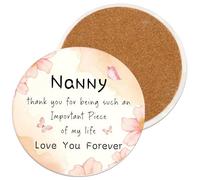 Nanny Gifts for Mothers Day,Nanny Birthday Gifts,Nanny Gifts from Grandchildren,Ceramic Coasters,Nanny and Grandad Gifts,Presents for Nanny and Grandad,Gifts for Nanny Great Grandparents Gifts