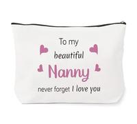 Nanny Gifts,Mothers Day 60th 40th 50th 30th 70th 80th 90th 65th 75th Birthday Retirement Anniversary Unique Travel Useful Christmas Valentines Great Gifts for Nanny from Grandchildren,Makeup Bag