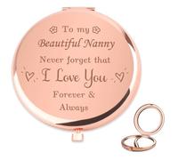Nanny Gifts,Nan Gifts,Nanny, Granny Gift,Presents for Nan,Birthday Christmas Personalised Grandparents Presents,Compact Mirror for Granny