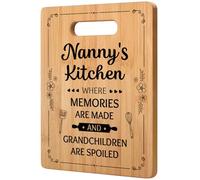 Nanny Gifts, Nanny Birthday Gifts - Handmade Bamboo Cutting Board, Nanny Mothers Day Gifts from Grandchildren, Kitchen Gifts for Nanny, 11"x8.5"