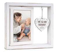 Nanny Gifts, Nanny Birthday Gifts - Photo Frame for Nanny & Me Gift, Nanny Gifts from Grandchildren,Thanksgiving Christmas Gifts Presents for Grandma,Nana,Nanny,Rotating Picture Frame 4''×6''