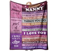 Nanny Gifts, Nanny Birthday Gifts - Soft Flannel Blanket 50x60in - Best Presents for Nanny's Birthday Christmas Mothers Day