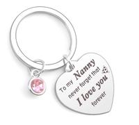 Nanny Gifts,Nanny Birthday Grandma Christmas Valetines Mothers Day Mother's Day Nana Gifts Keyring for Nana, Best Nan Presents for Nan from Grandchildren