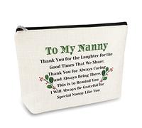 Nanny Gifts Nanny Thank You Gift Makeup Bag Nanny Appreciation Gifts Babysitter Gift Grandma Gift Nanny Child Care Gift Cosmetic Bag Christmas Thanksgiving Mother's Day Birthday Gift for Nanny Grandma