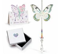 Nanny Gifts,Personalised Christmas Nan Presents,Best Nannys' Birthday Gift | Butterfly Crystal Suncatcher With Cards Ideas Present For Great Nana From Grandchildren, Grandmother Mothers Day Ornament