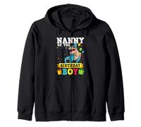 Nanny of the Birthday Boy Dinosaur T-Rex Birthday Gift Boy Zip Hoodie