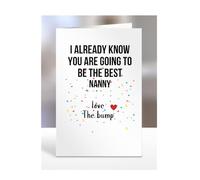Nanny to be card, Love You, Fathers, Mothers Day from The Bump, Already Know You Are Best, Funny Gifts, Present for Christmas, A5-237_161