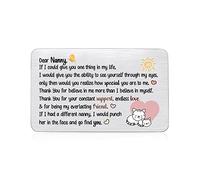 Nanny Wallet Insert Card Birthday Greeting Cards Christmas Appreciate Gift Cute Cats Personalized Engraved Pocket Card Mothers Day Thanksgiving Love Reminder Thank You Funny Keepsake from Kids