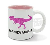 NANNYSAURUS T-Rex Dinosaur Best Ever Nanny, Grandmother, Birthday, Mother's Day, Pink Ceramic Mug, Cup